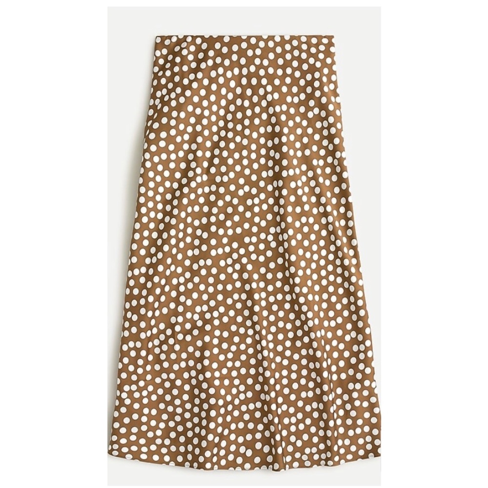 J. Crew | pull-on slip skirt in polka dot